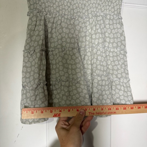Hippie Rose Sage Green Daisy Print Matching Set Top + Skirt Size XS NWT Juniors - Picture 9 of 12